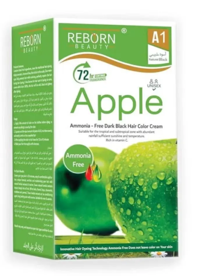 [9780201379662] Apple hair Color Reborn Beauty A1 1000ml Black