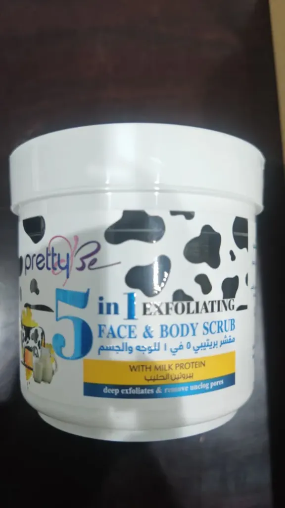 PrettyBE Exgoliating Face & Body Scrub 5in1 With Milk Protein 550ml